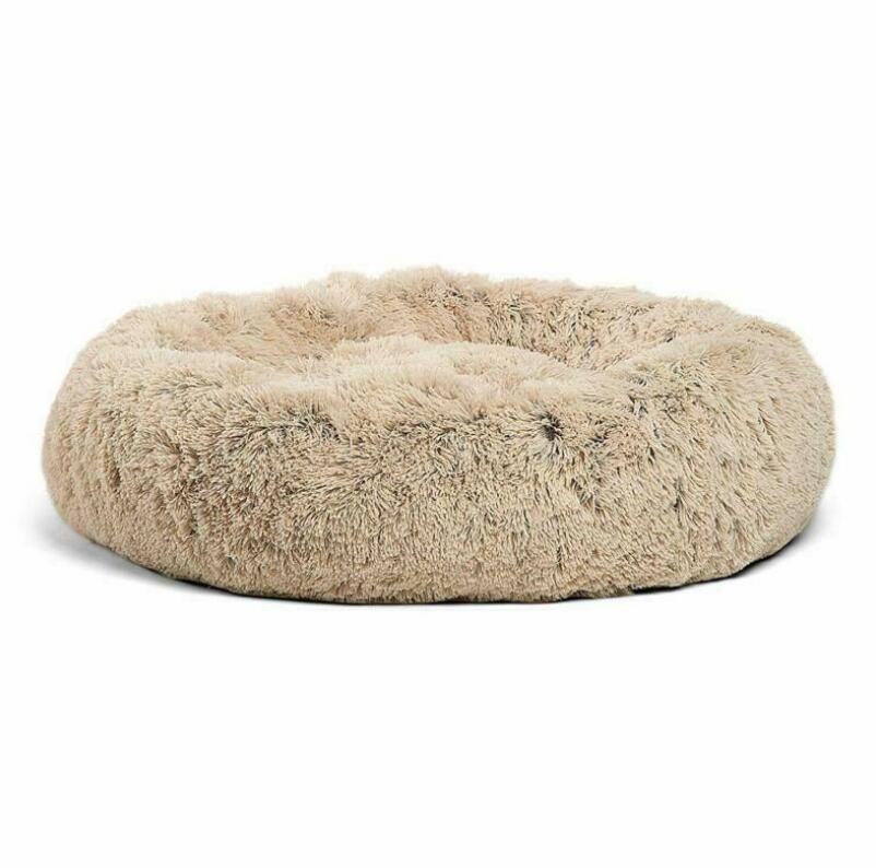 Round Plush Dog&Cat Bed- Cozy Nest for small pets