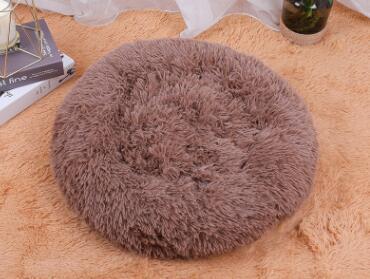 Round Plush Dog&Cat Bed- Cozy Nest for small pets