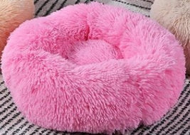 Round Plush Dog&Cat Bed- Cozy Nest for small pets