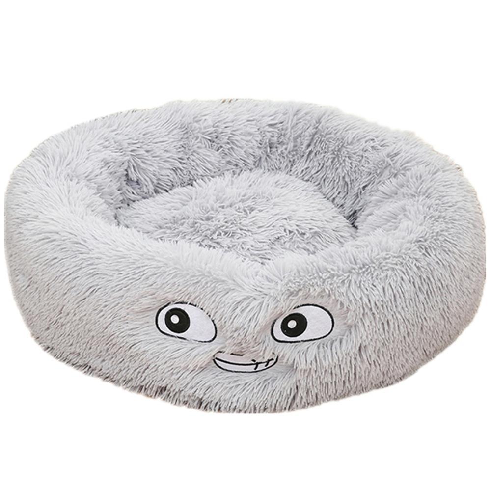 Round Plush Dog&Cat Bed- Cozy Nest for small pets